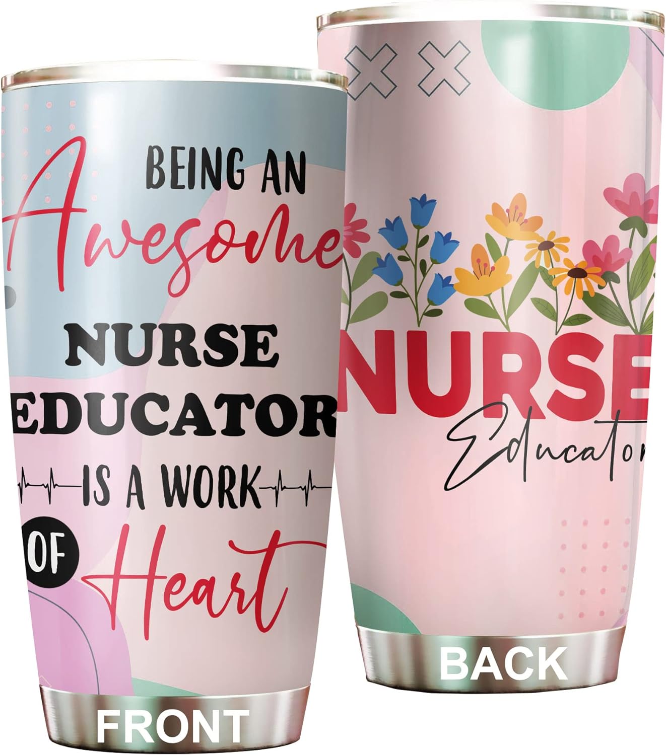 DCHYO Nurse Educator Tumbler Stainless Steel 20oz, Funny Nurse Educator Appreciation Gifts Bulk