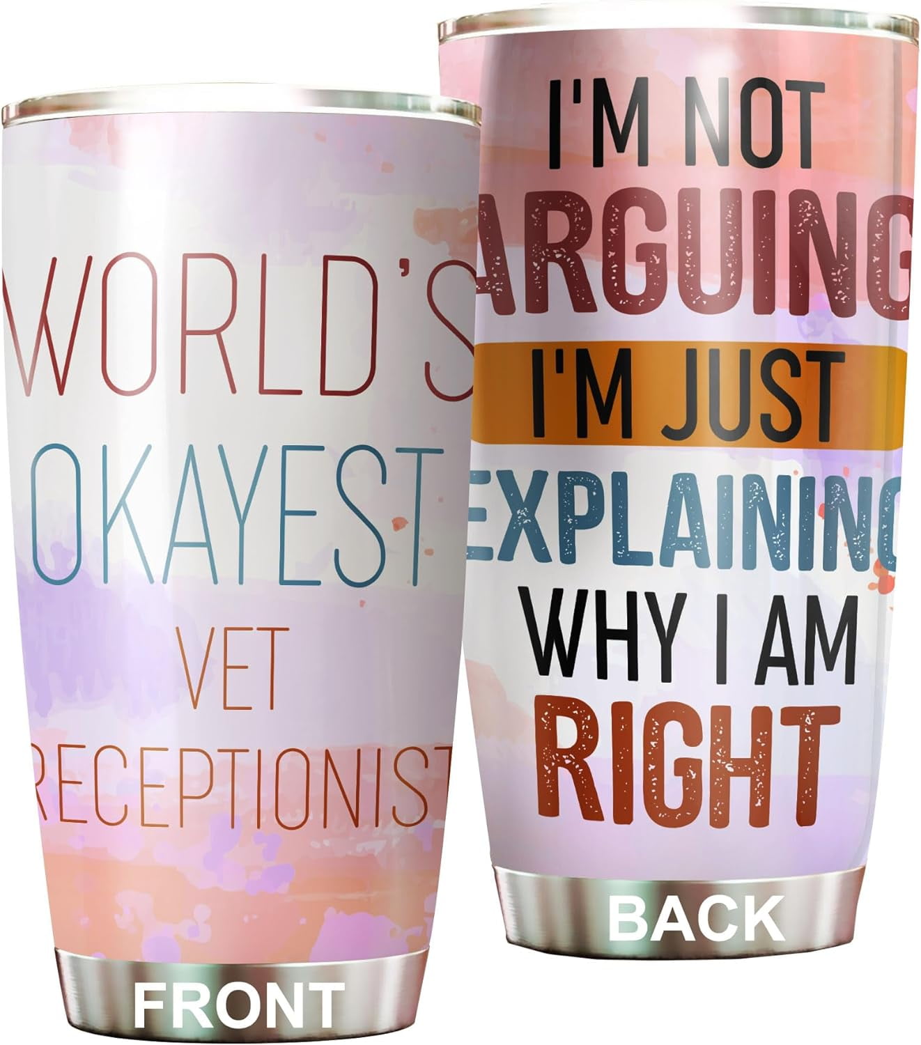DCHYO Vet Receptionist Tumbler Stainless Steel 20oz, Being A Vet