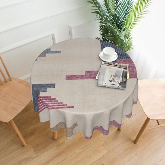 ZUMAS pink flower Round Tablecloths Are Soft And Comfortable, Re-Washable, Suitable For Cafes, Buffets, Picnics, Weddings And Parties.