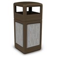thumbnail image 1 of DCI Marketing 732906299 42 gal Waste Container with Dome Lid & Stainless Steel Panels Horizontal, Brown, 1 of 1