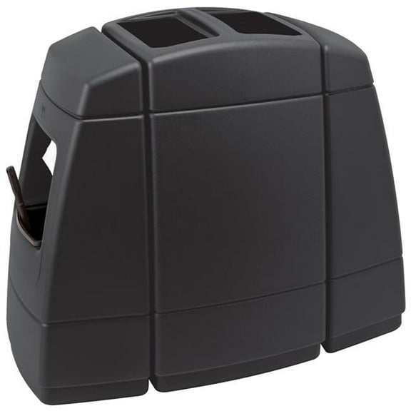 DCI Marketing 75820199 55 gal Haven 2 Side Fold Towel, Black