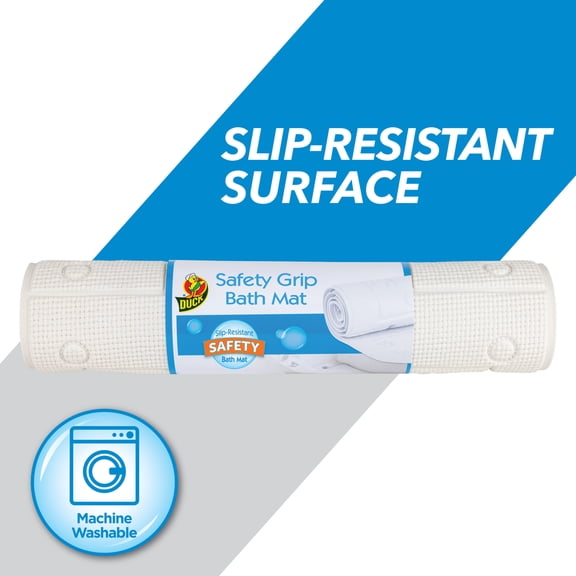 Duck Brand Safety Grip Tub Mat - White, 17" x 36"