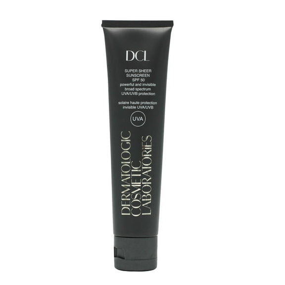 DCL Skincare Super Sheer Sunscreen SPF 50, Broad Spectrum Moisturizing UVA/UVB Reef Safe (Octinoxate & Oxybenzone Free)