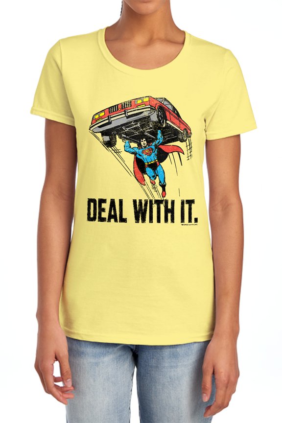 DCO Deal with It Women's T Shirt, Banana, 2X-Large