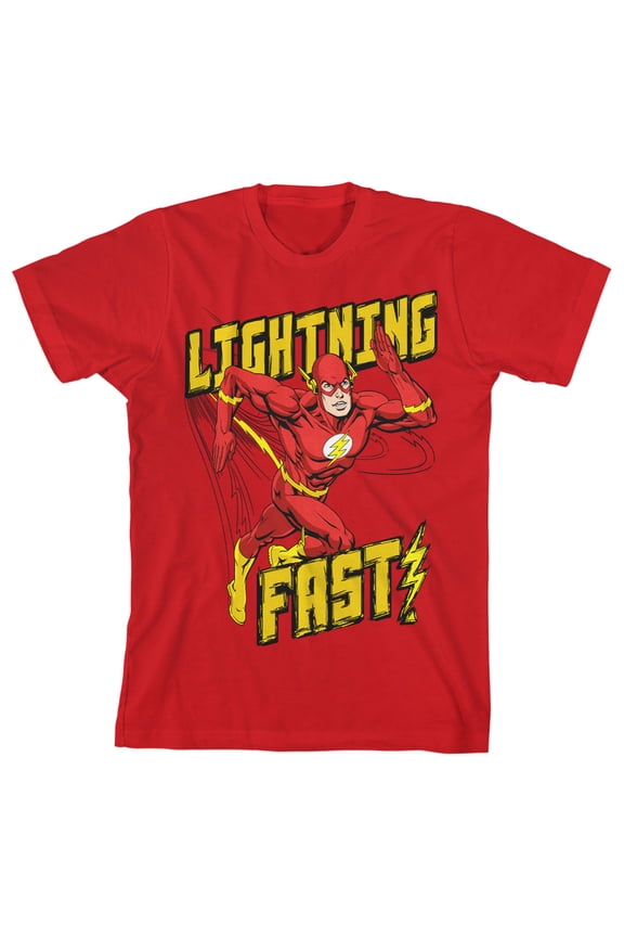 DCO Flash Lightning-Fast Youth Boys Red T-Shirt-Small