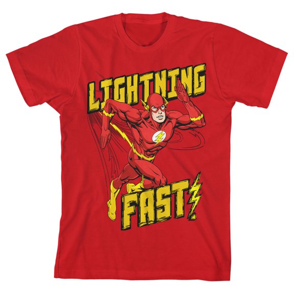 DCO Flash Lightning-Fast Youth Boys Red T-Shirt-XS