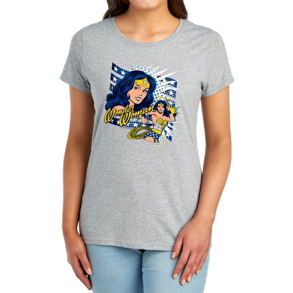 DCO Pop Art Wonder Women's T Shirt, Athletic Heather, Small