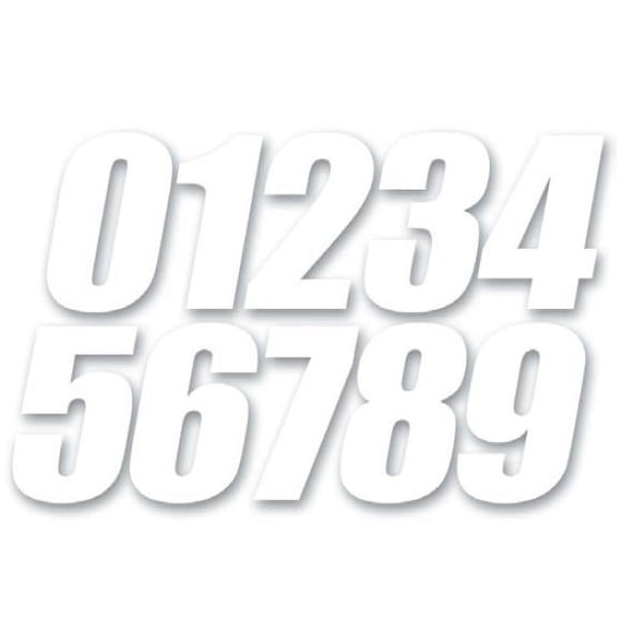 DCOR 45-14-1 Individual Numbers 4in. - No.1 - White