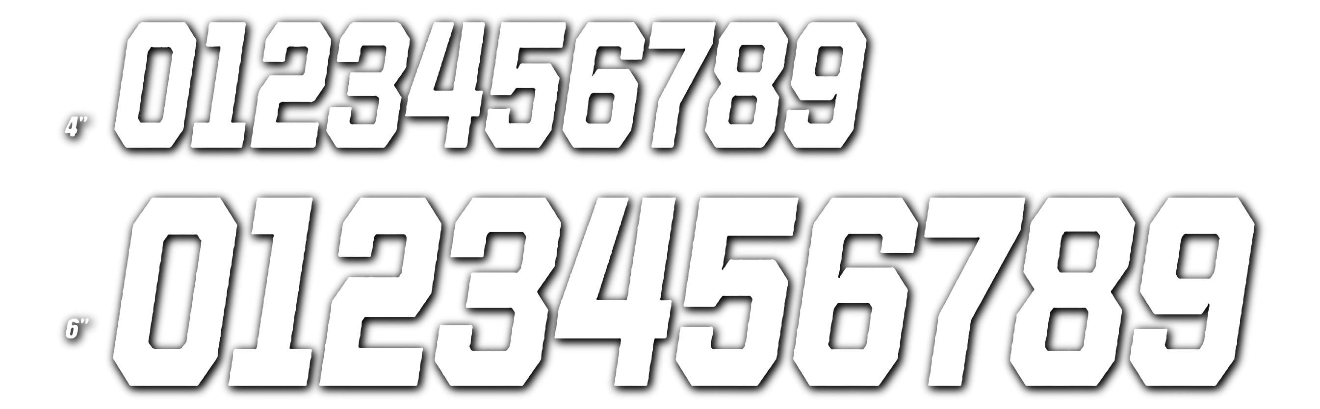 D-Cor 45-36-8  Series Individual Numbers 6in. - No.8 - White
