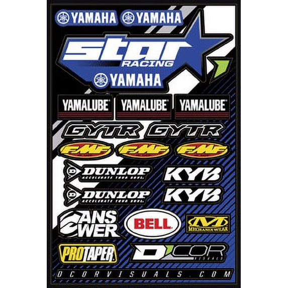 DCOR Decal Sheet 12mm Star Racing Yamaha 40-50-115