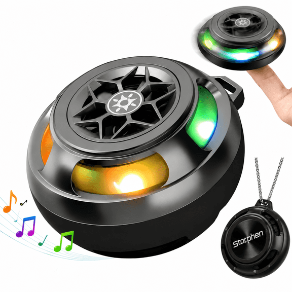 Portable Metal Rotating Speaker Wireless Bluetooth Speaker With HD Sound, RGB Lighting, Fidget Stress Relief Design ,Birthday Gifts for Adults and Teens