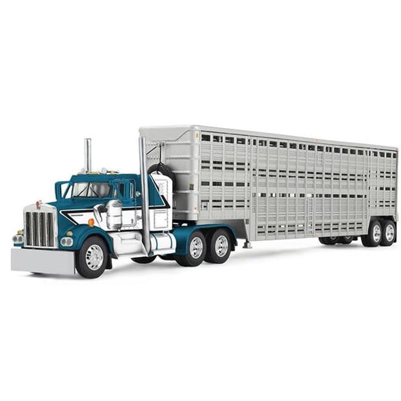 DCP DCP60-2136 36 in. 1-64 Scale Kenworth W900A Sleeper Diecast Truck, Mariner Blue & Silver
