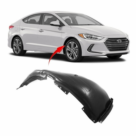 DCP Fender Liner Passenger Side Hyundai Elantra Korea 2018-2018 HY1249158 86812F2001