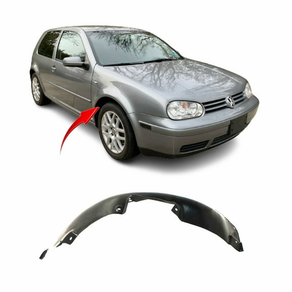 DCP Fender Liner Passenger Side for Volkswagen Jetta 1999-2005 VW1249103 1J0809962F