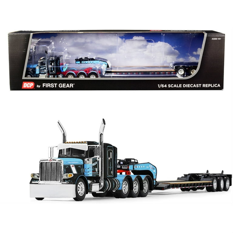 DCP 1/64 Diecast Peterbilt 389 Sleeper, Tri-Axle Lowboy DCP 1/64 Diecast Peterbilt 389 Sleeper, Tri-Axle Lowboy