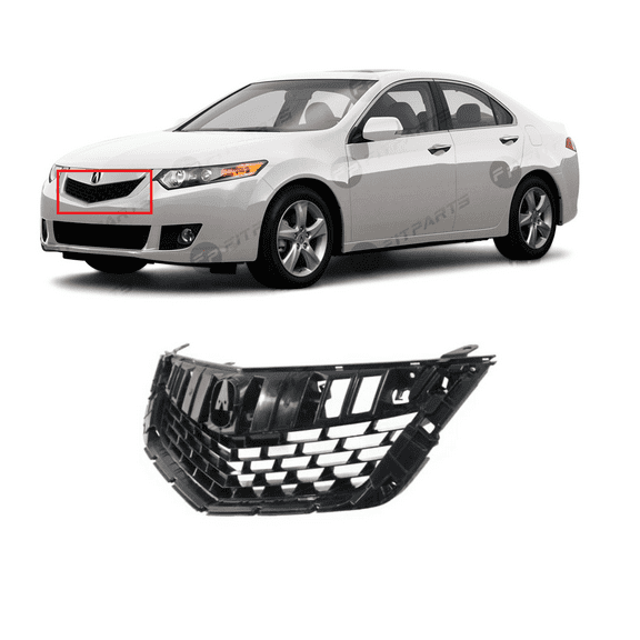 DCP Front Base Black Grille for 2009-2010 Acura TSX 2.4L 3.5L 09-10 71121TL2A00 AC1200113