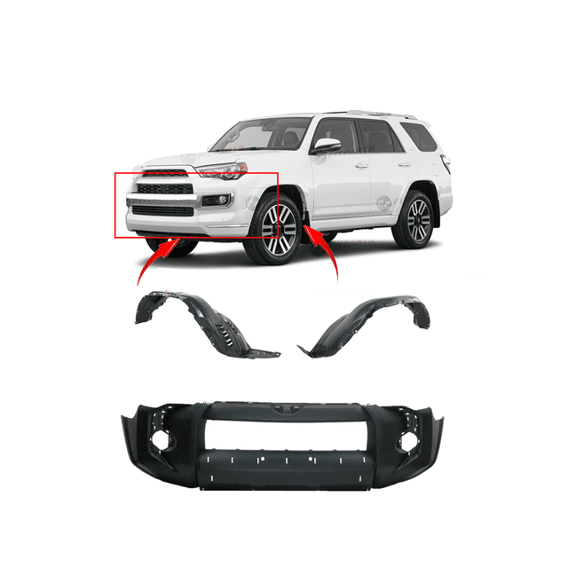 DCP Front Bumper Cover & Fender Liner Kit for Toyota 4Runner 20142023