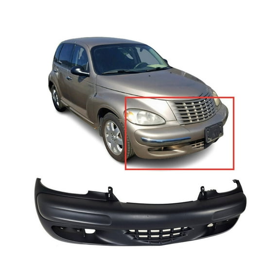 DCP Front Bumper Cover For 2003-2005 Chrysler PT Cruiser w Fog Light holes 5093640AA