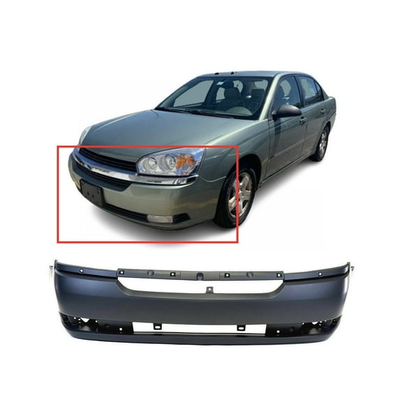 DCP Front Bumper Cover For 2004-2005 Chevy Chevrolet Malibu w fog/moulding holes