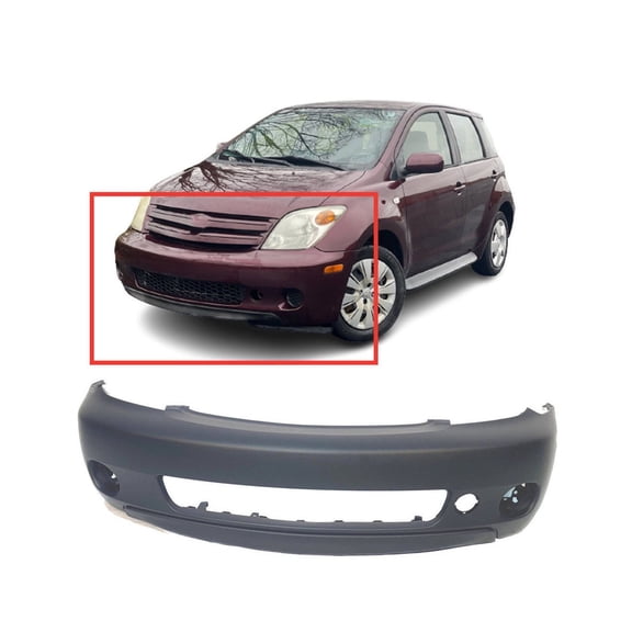 DCP Front Bumper Cover For 2004-2005 Scion xA Base Hatchback w fog/spoiler holes