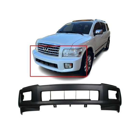 DCP Front Bumper Cover For 2004-2010 Infiniti QX56 W/Fog light Hls Primed IN1000130