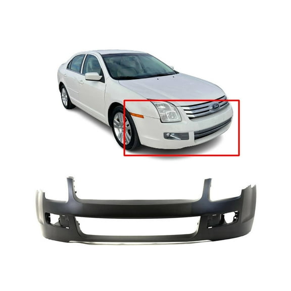DCP Front Bumper Cover For 2006-2009 Ford Fusion W/Fog Holes Primed FO1000596