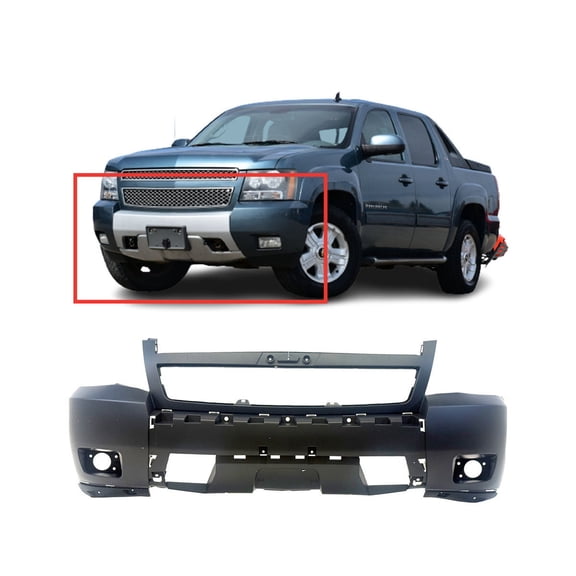 DCP Front Bumper Cover For 2007 2010 Chevrolet Suburban 1500 2500 Tahoe Avalanche
