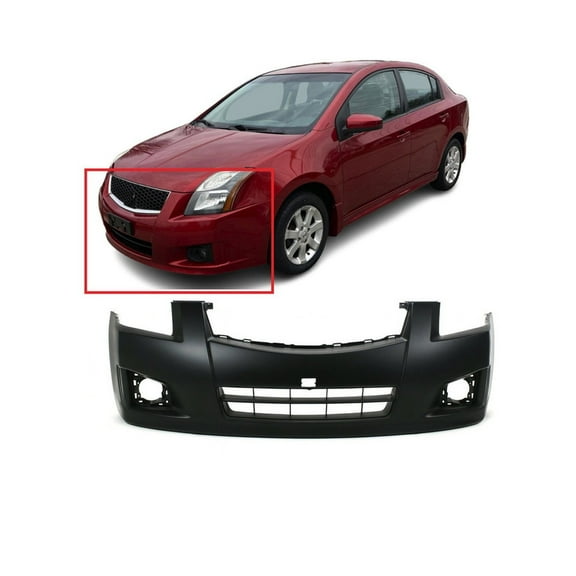 DCP Front Bumper Cover For 2007-2012 Nissan Sentra SR SE-R SE-R Spec V w Fog holes