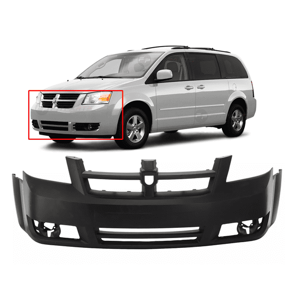 DCP Front Bumper Cover For 2008-2010 Dodge Grand Caravan Primed CH1000924