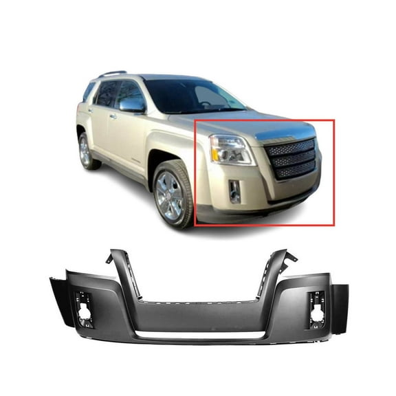 DCP Front Bumper Cover For 2010-2015 GMC Terrain w/ fog light holes