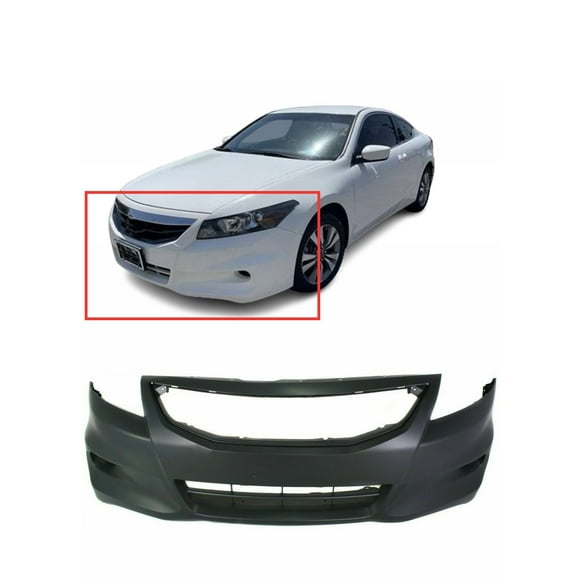 DCP Front Bumper Cover For 2011-2012 Honda Accord Coupe w/ fog light holes
