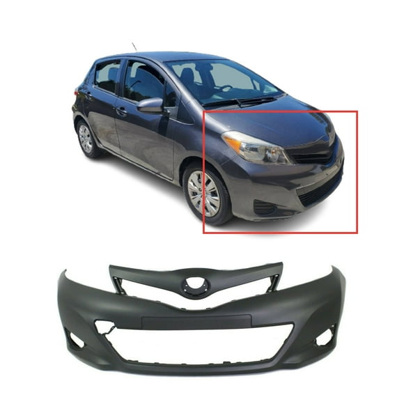 DCP Front Bumper Cover For 2012-2014 Toyota Yaris CE L LE Japan Buit W Fog holes