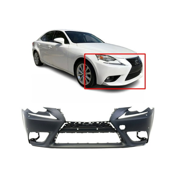 DCP Front Bumper Cover For 2014-2016 Lexus IS250/350 W/Sensor Hls Primed LX1000265