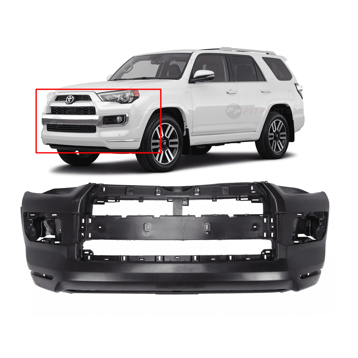 DCP Front Bumper Cover For 2014-2024 Toyota 4Runner Primed TO1000407 ...
