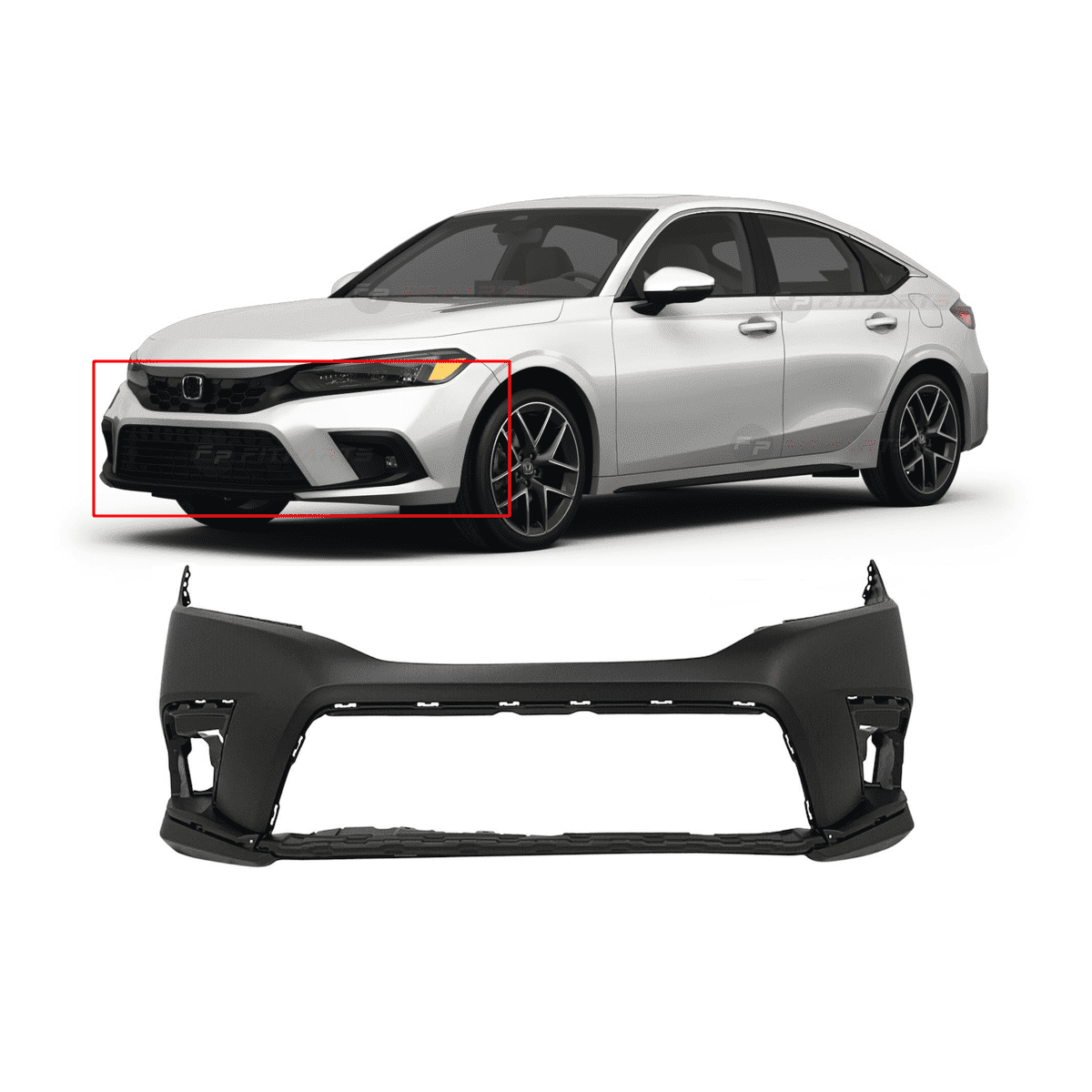 For 2014 2015 Honda Civic Coupe 2-Door Black Mesh Front Bumper Upper Grille