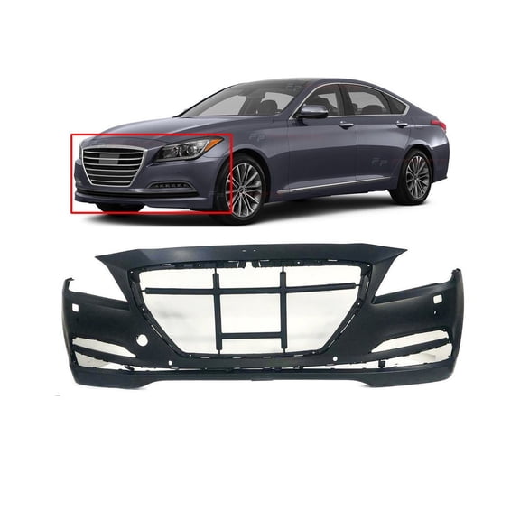 DCP Front Bumper Cover For Hyundai Genesis 2015-2017 Primed 86540-B1200 HY1000208