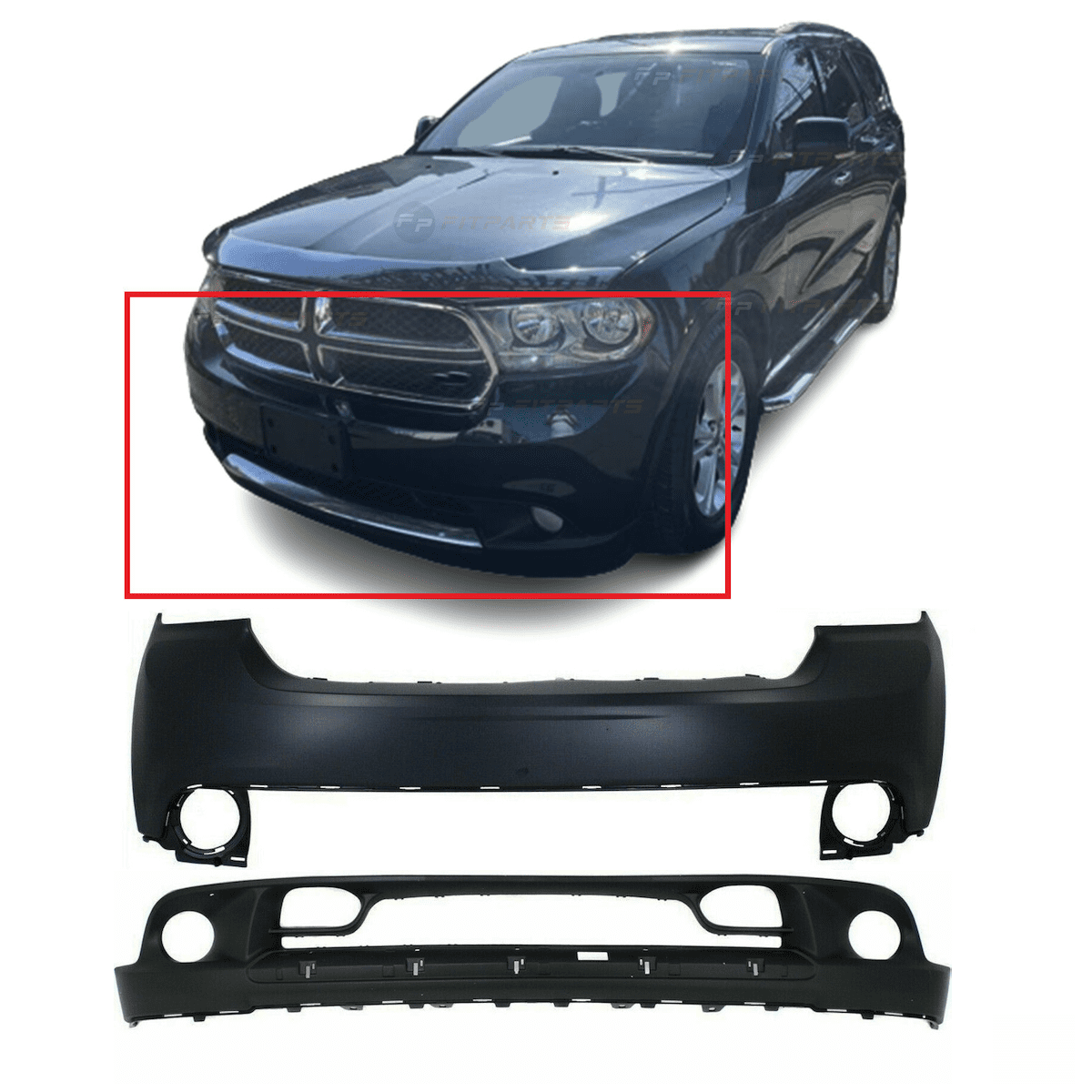 Action Crash Front Left Bumper Cover Molding For 2014-2018 Dodge Durango – Driver Side Chrome Applique 87548RV