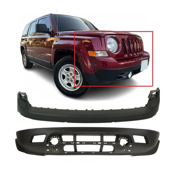 DCP Front Bumper Cover Kit For 2011-2017 Jeep Patriot CH1014103 CH1015112