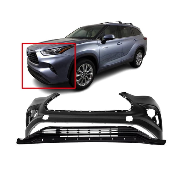 DCP Front Bumper Cover Kit For 2020-2023Toyota Highlander W/O Park Holes TO1015114