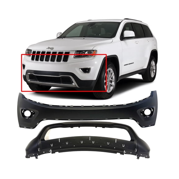DCP Front Bumper Cover Kit for 2014-2016 Jeep Grand Cherokee W/O Park Hls CH1014105