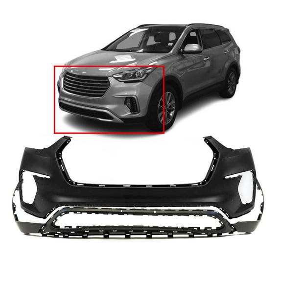 DCP Front Bumper Cover Kit for 2017-2019 Hyundai Santa Fe HY1000216 HY1015107