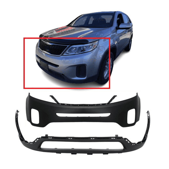DCP Front Bumper Cover Kit for Kia Sorento EX LX SX 2014-2015 KI1000164 KI1015102