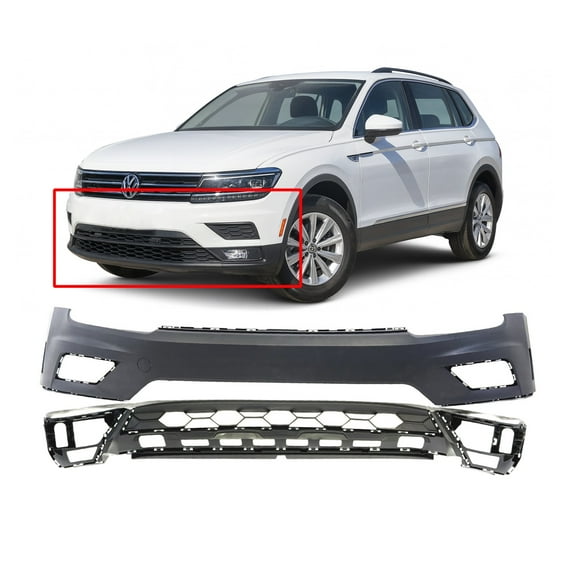 DCP Front Bumper Cover Kit for Volkswagen Tiguan 2018-2021 VW1000237 VW1015107