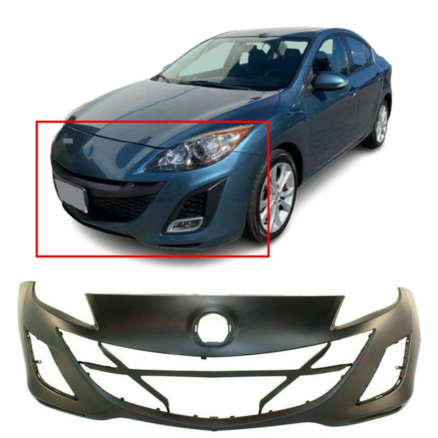 DCP Front Bumper Cover Replacement for 2010 Mazda 3 2.0L 10 Primed GS