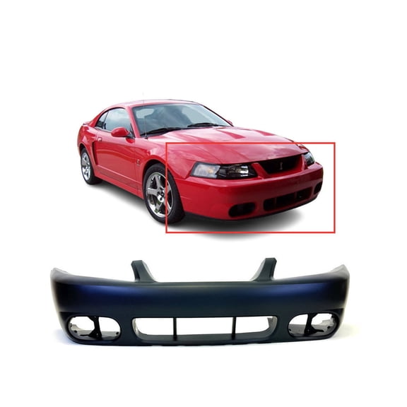 DCP Front Bumper Cover for 2003 2004 Ford Mustang SVT Cobra w Fog Light holes FO1000533