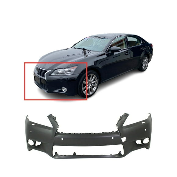 DCP Front Bumper Cover for 2013 Lexus GS350 GS450h w/Fog Light Washer Park Aid Holes