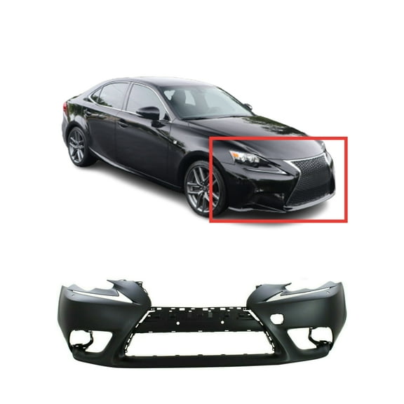 DCP Front Bumper Cover for 2014-2016 Lexus IS200t IS250 IS350 w/Washer Holes