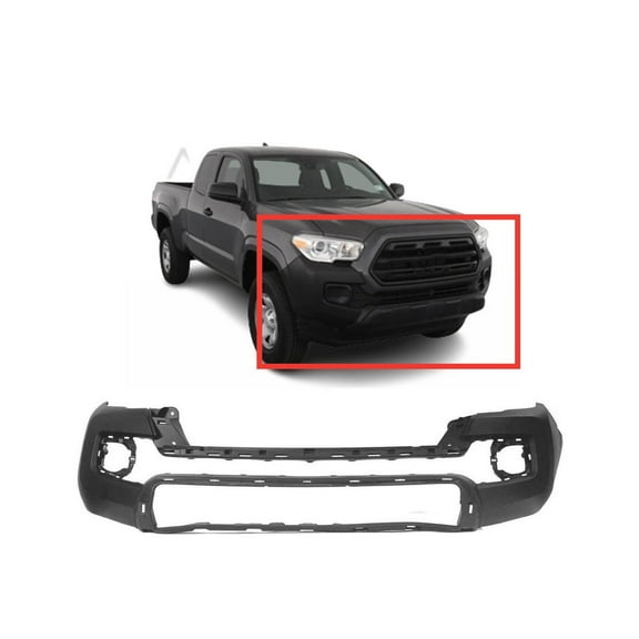 DCP Front Bumper Cover for 2016-2020 Toyota Tacoma w/Fog Light Holes TO1000414
