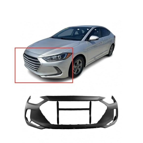 DCP Front Bumper Cover for 2017-2018 Hyundai Elantra USA Built 86510F3000 HY1000215