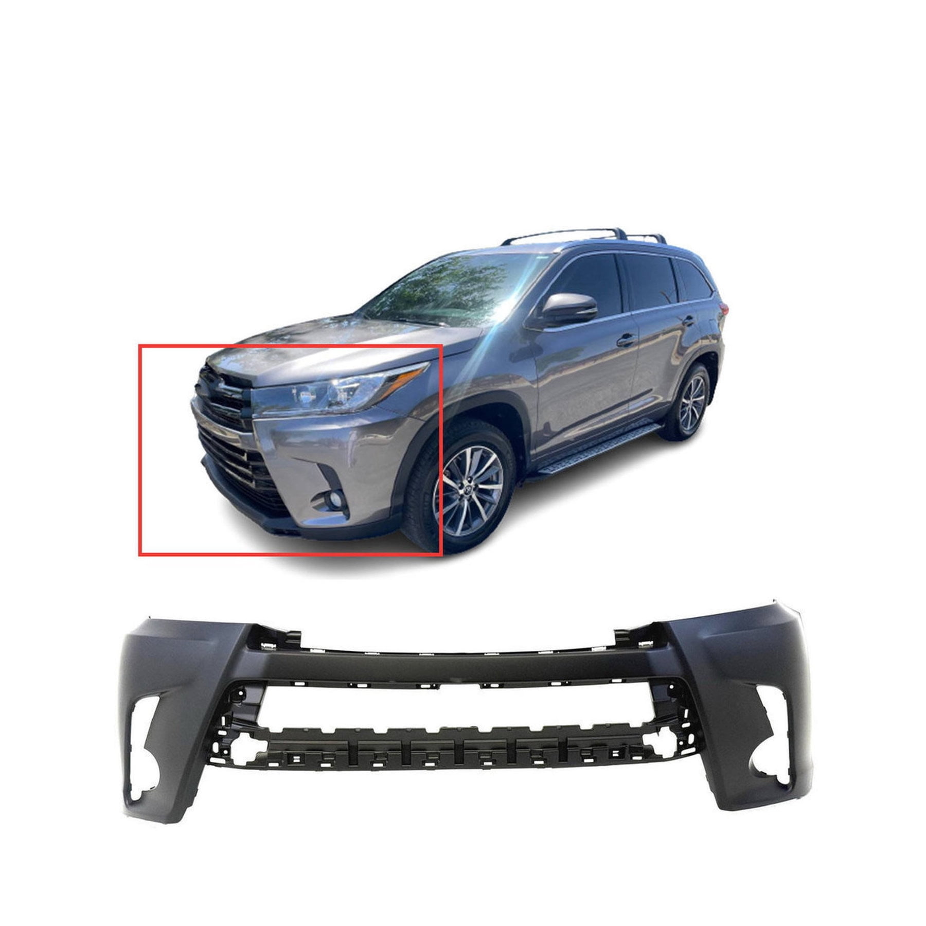 FRONT BUMPER COVER For TOYOTA HIGHLANDER LE XLE 2020-2022 521190E950 - View #8